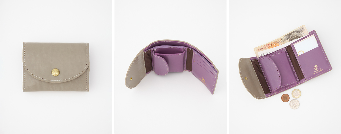 フラップ付きミニ財布(バイカラー)(グレイスコレクション) 全2色