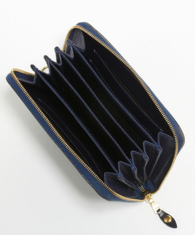 GRENROYALグレンロイヤル　ブラック　ジャバラ財布横約145cm