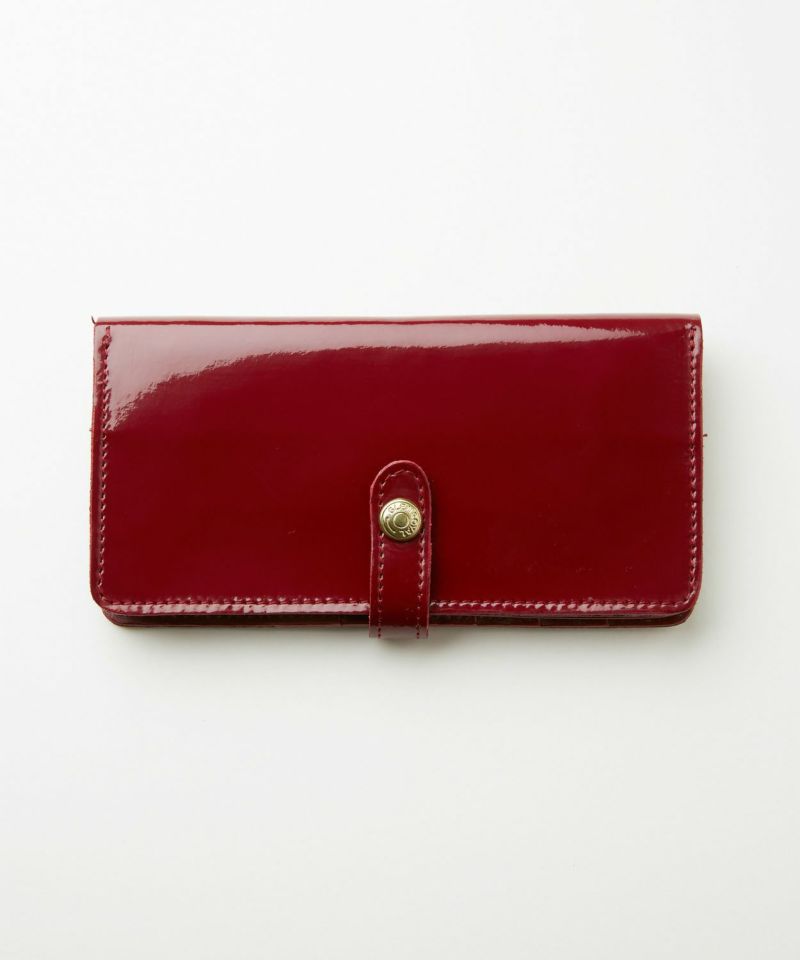 フラップ付長財布（パテントレザー） 全2色 | ブライドルレザーの名門